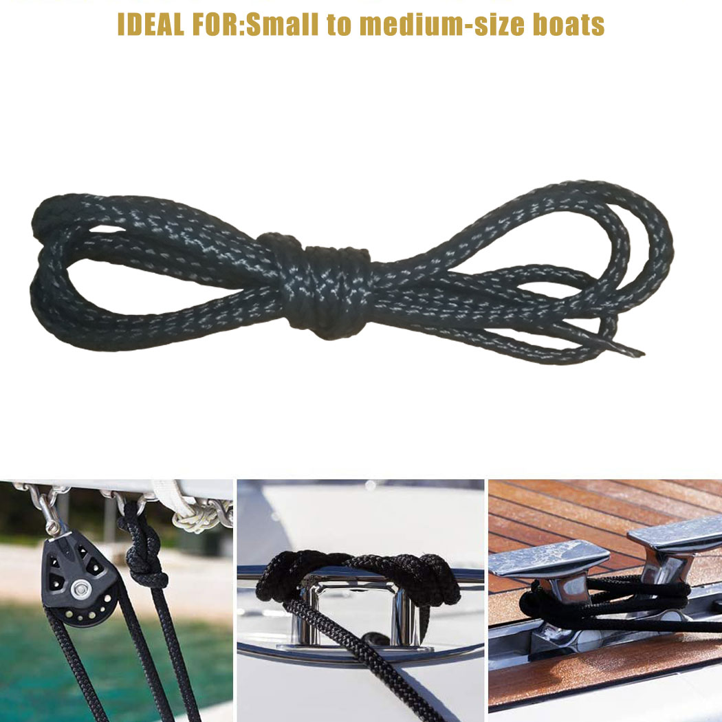 Fishing Kayak Anchor - ナイロンダブル編組係留ラインドックラインボート埠頭アンカーロープバンジーコードディンギー海洋漁業カヤックヨットドッキング