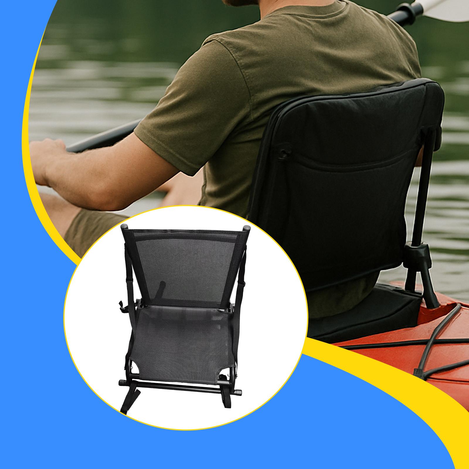 Fishing Kayak Seat - カヤックシート、背もたれ付き、折りたたみ式、座り込み用、交換用パッド、釣りボート、ラフティング、手漕ぎボート、ドリフト用のカヌー背もたれシート