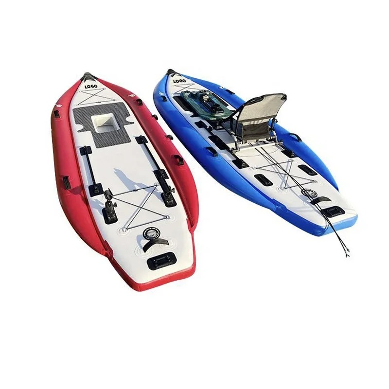 Fishing Kayak Seat - 340×115×15cm LLDPE+PVC製 フットペダル駆動 カヌーボート シングルフィッシング インフレータブルペダルカヤック