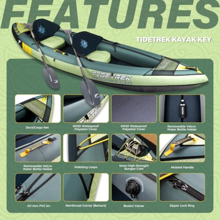 湖や川での釣りに適したインフレータブルツーリングカヤック、P - Fishing Kayak Seat のレビューと価格