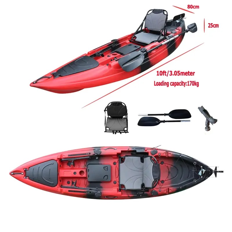 10フィートシングルシートシットオンフィッシングパドルカヤッ - Fishing Kayak Seat のレビューと価格