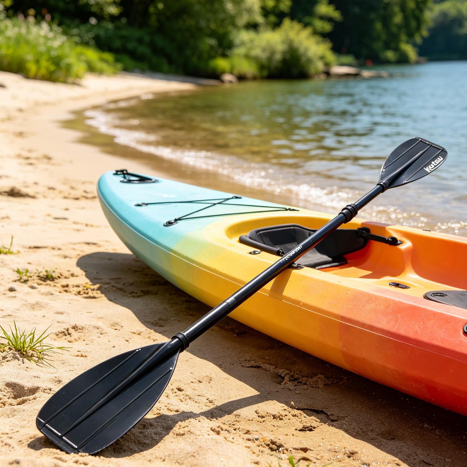 2セクションカーボンファイバーカヤックパドル 軽量ダブルブレ - Fishing Kayak Anchor のレビューと価格