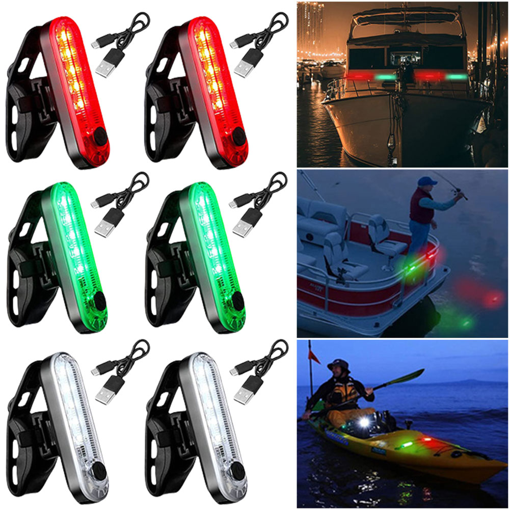 LED ボートナビゲーションライト USB 充電セーリング信 - Fishing Kayak Cart のレビューと価格